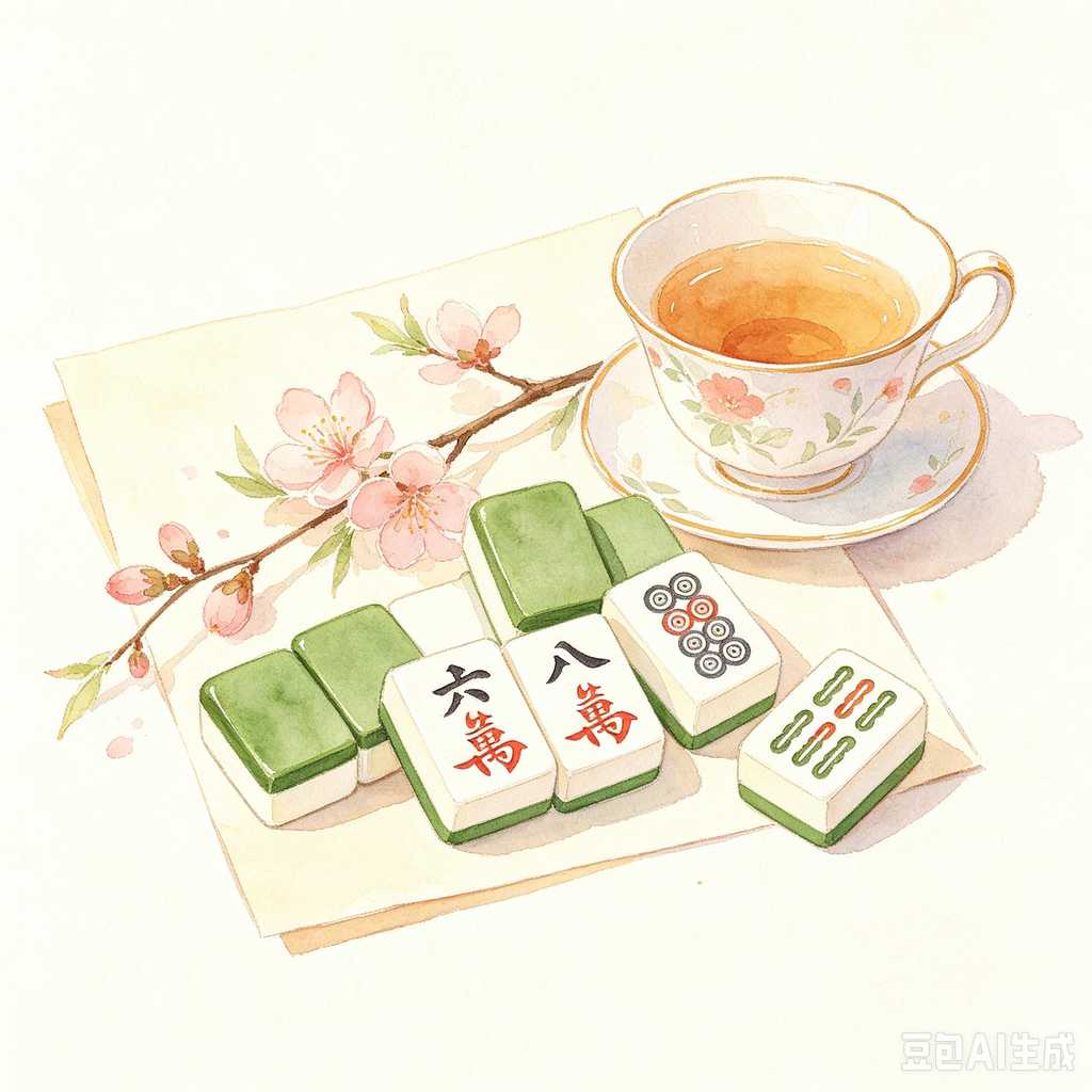 antique style mahjong set